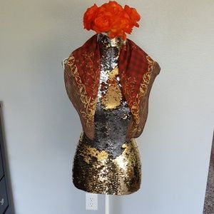 Deer Woodgrain Print Scarf